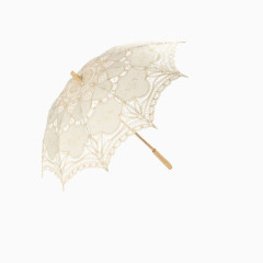 蕾丝白色雨伞