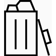 垃圾桶完整的Linea-outline-icons
