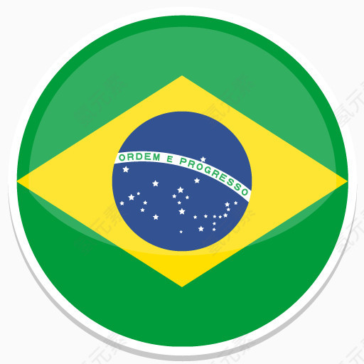巴西2014 -世界-杯标志-平-图标