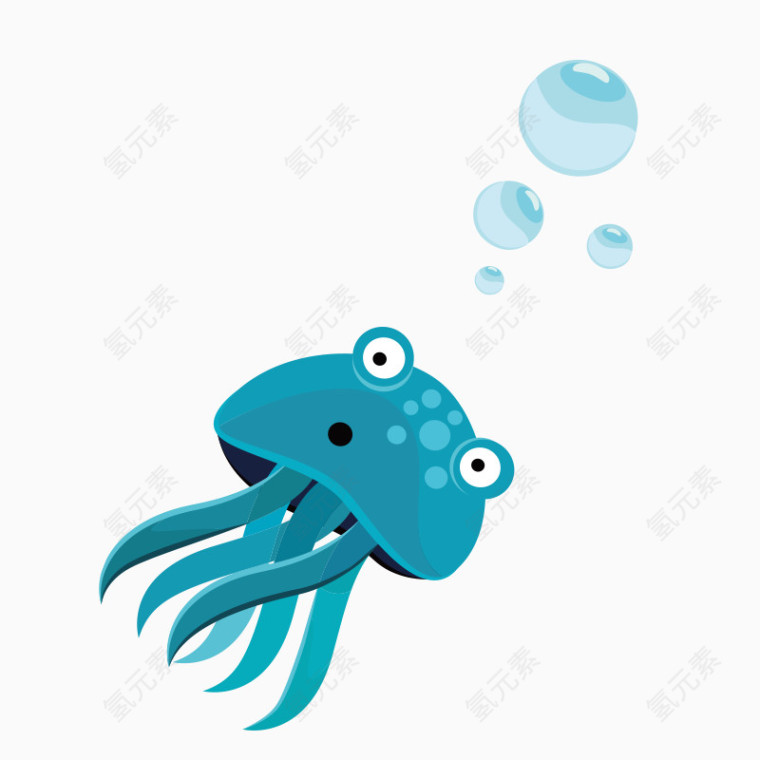 卡通水母海洋动物
