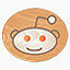 reddit社会Icons Made of伍德