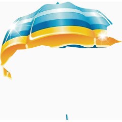 条纹色彩遮阳伞