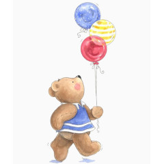 小熊拿气球