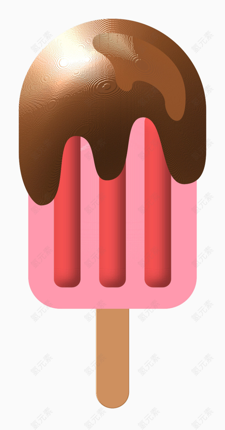 立体冰淇淋粉色