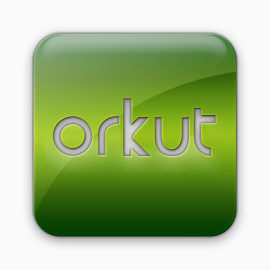 Orkut标志广场绿色果冻社交媒体