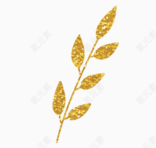 金黄色树叶形状