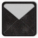 邮件白色的Android-Leather-Badges-icons
