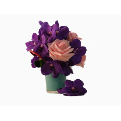 手作紫色装饰花