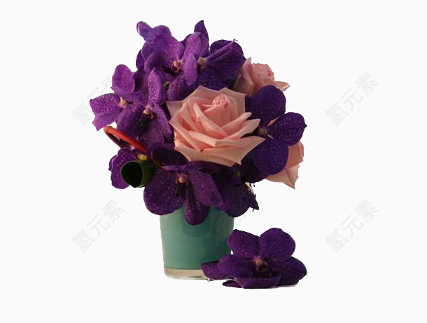 手作紫色装饰花