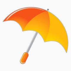 橙色的撑开的雨伞