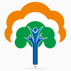 印度共和国日树形矢量标志