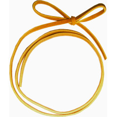 橙色打结圆环绳子
