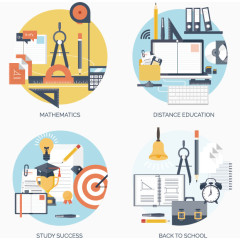 矢量学习教育元素