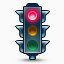 交通光红色的ThemeShock-icons