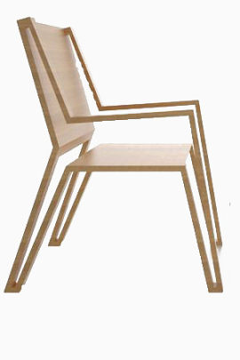 木质极简单人椅