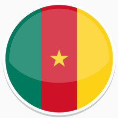 喀麦隆2014 -世界-杯标志-平-图标