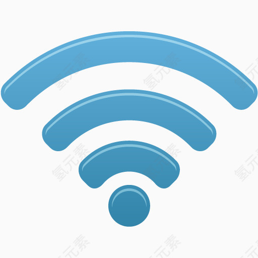 蓝色wifi标志