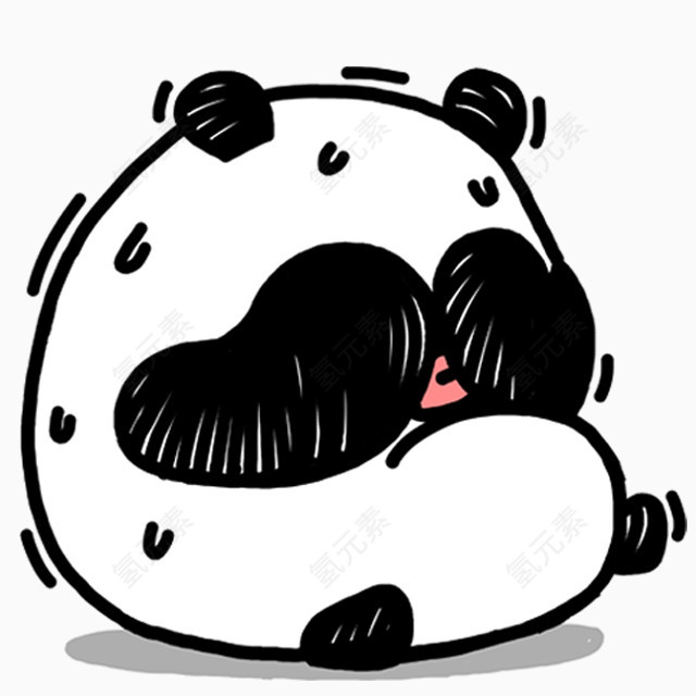 可爱的小熊猫 卡通手绘