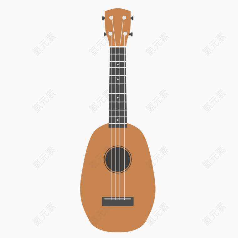 手绘木质吉他