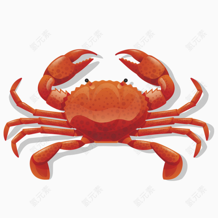 卡通手绘食物螃蟹