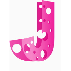 折叠镂空字母J