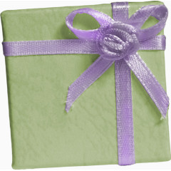 紫色蝴蝶结丝带礼品盒