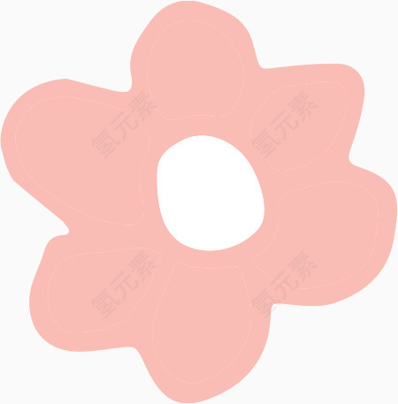 粉色卡通手绘花朵海报装饰素材