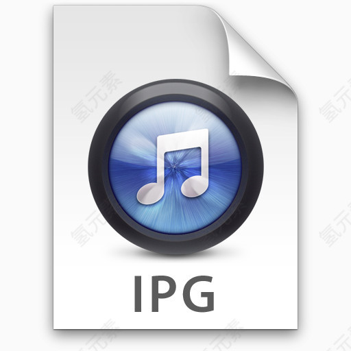 IPG蓝色iTunes的文件类型的图标