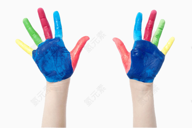 彩色手掌