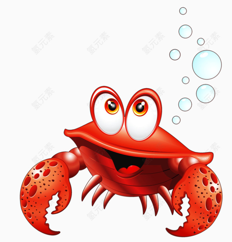 吐泡泡的螃蟹