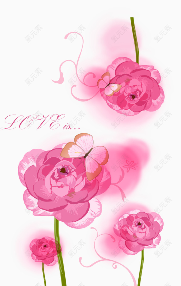 粉色浪漫花朵