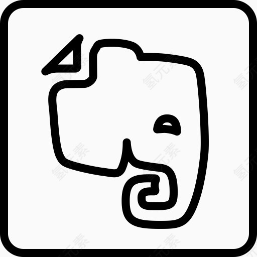 大象Evernote标志社会同步网络服务rcons社会