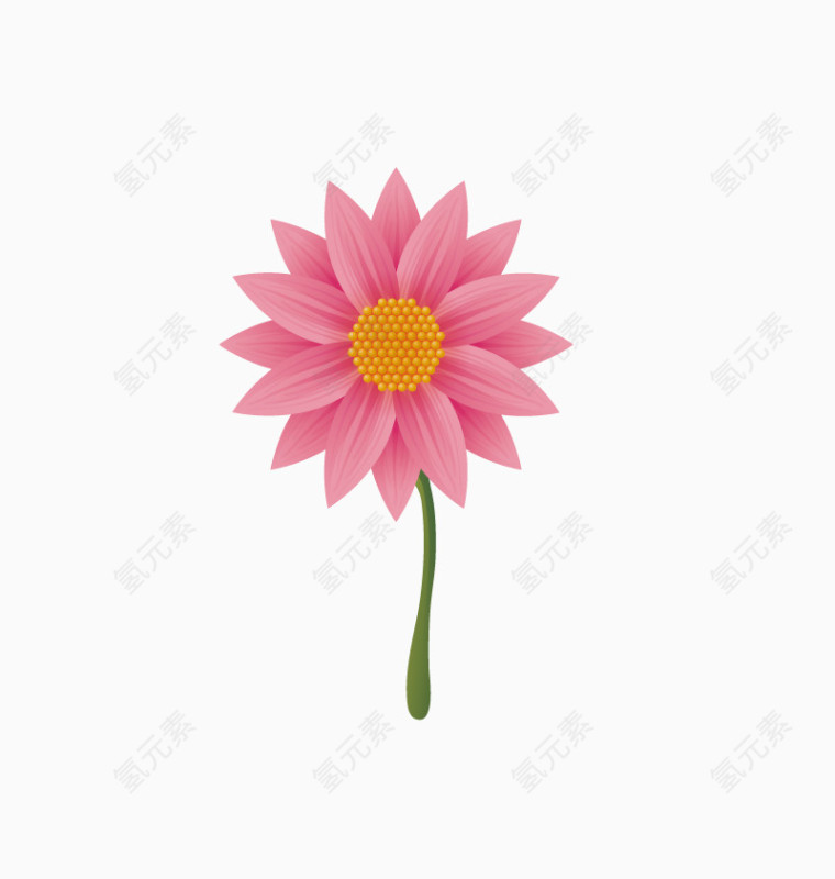 矢量粉色菊花