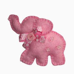 粉红布艺小象