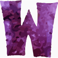  紫色浮雕艺术字母
