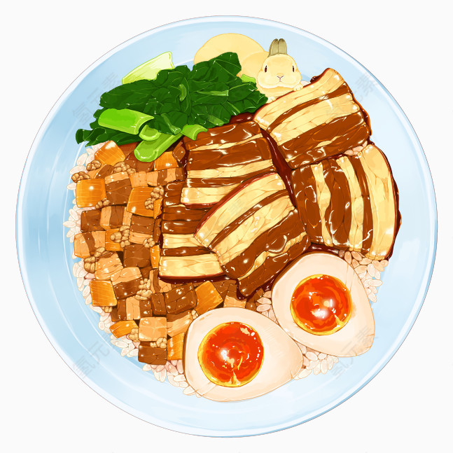 卡通卤肉饭溏心蛋