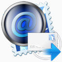 邮件后张贴以前进下一个是 的信封消息电子邮件信可以箭头对的好 啊暗玻璃