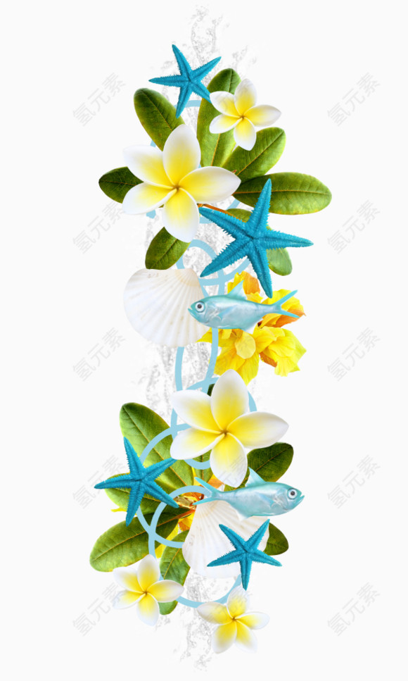 黄色花朵植物装饰