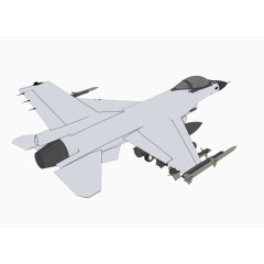 白色F16战斗机