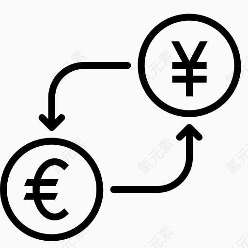 转换货币欧元金融钱以日元货币兑换日元