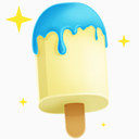 乳白色的蓝色的冰奶油冰淇淋Ice-cream-icons