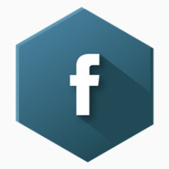 脸谱网Hexagonal-social-media-icons