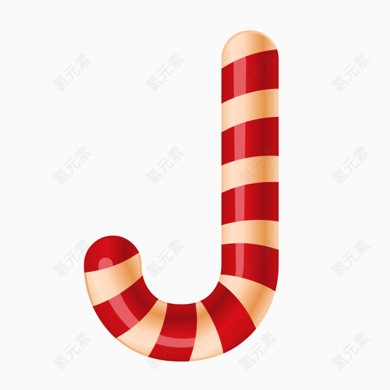 圣诞节糖果字母J