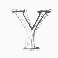 铅笔绘制字母Y