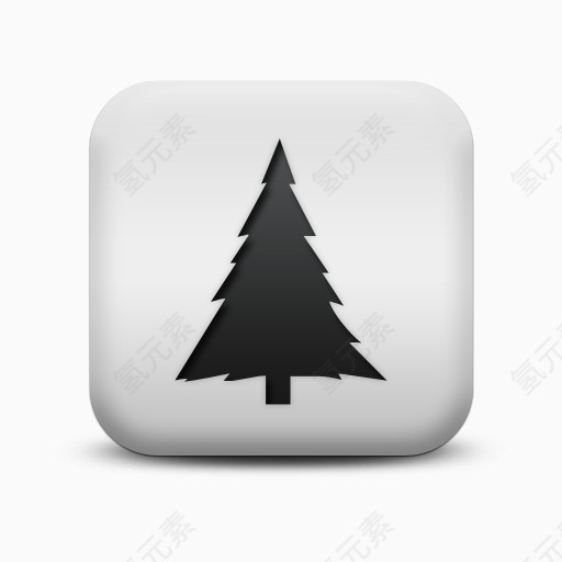不光滑的白色的广场图标自然奇迹树Natural-wonders-icons