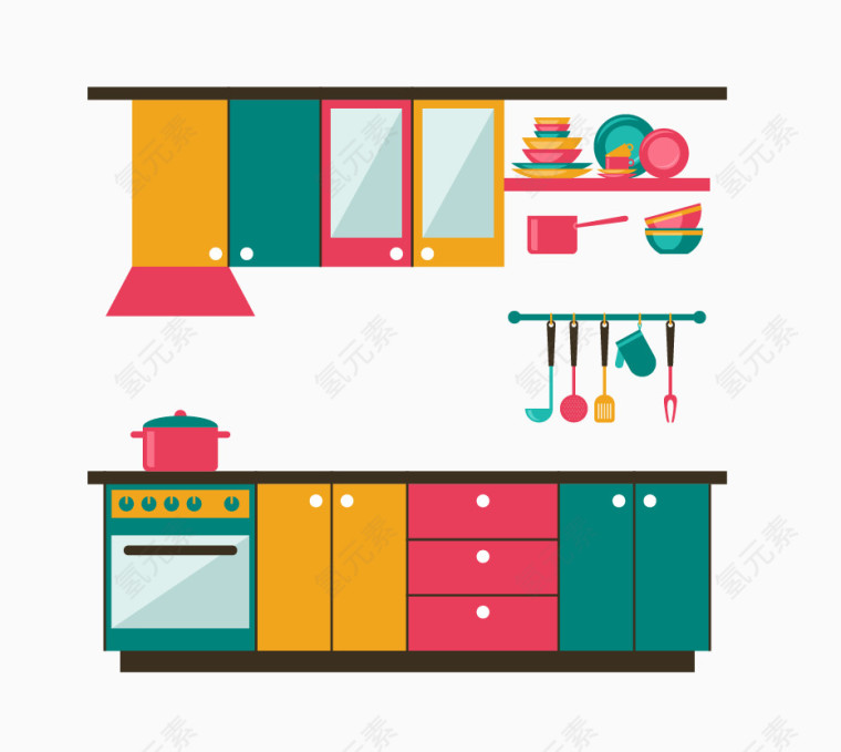 彩色厨房