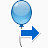 箭头气球事件节日假日下一个方是 的48x48的空闲时间图标