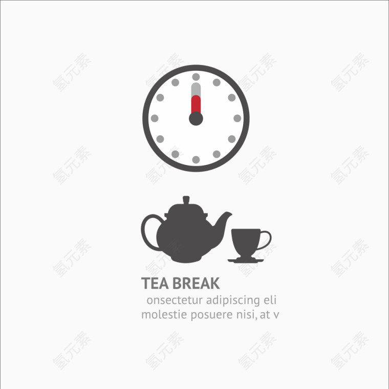扁平化茶具钟表