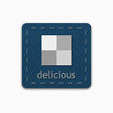 美味的blue-rectangle-social-buttons-icons