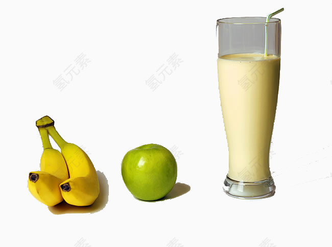 高清香蕉苹果牛奶图片